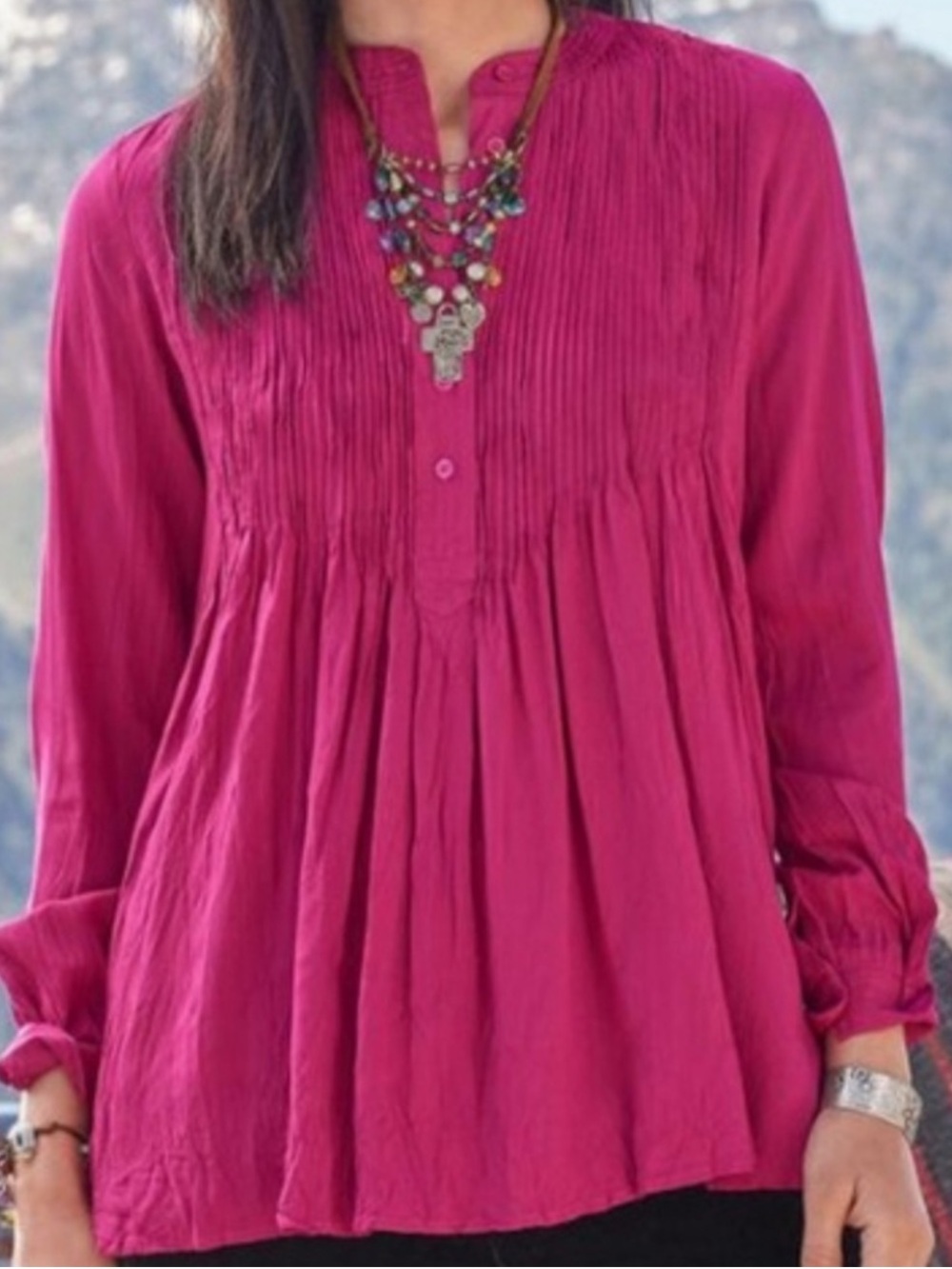 Sundance Mystic Falls Pleated Top Size: M